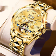 Hollow Automatic Mechanical Tide Waterproof Men's Watch