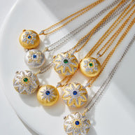 925 Silver Gilded Star Photo Clip Necklace