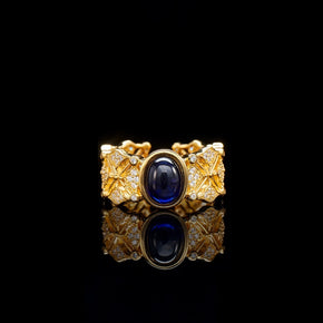 Luxury 925 Silver Plated Sapphire Ring