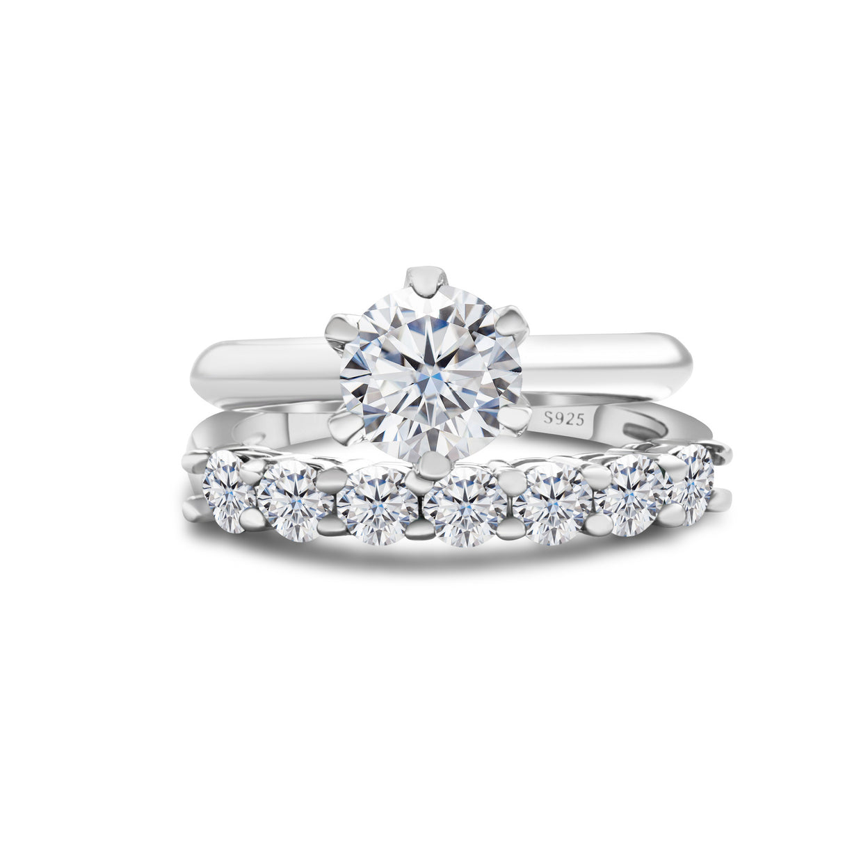 S925 Sterling Silver Moissanite Suit