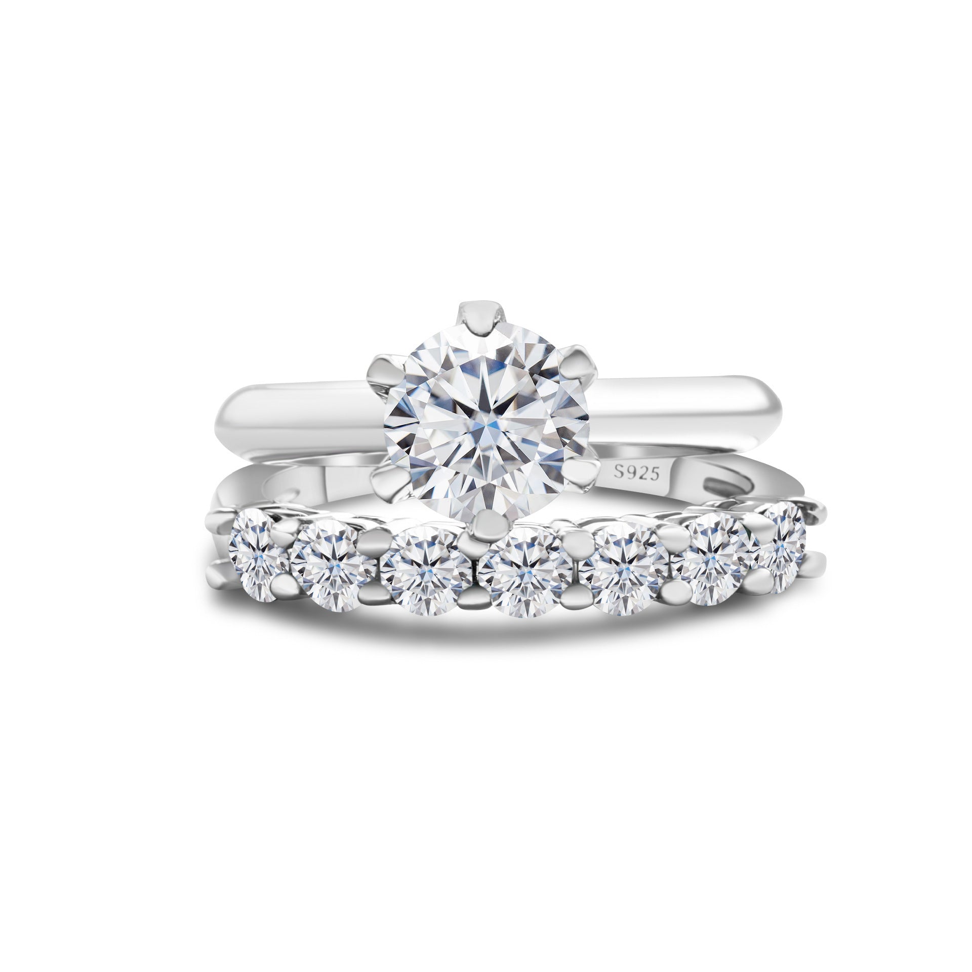 S925 Sterling Silver Moissanite Suit