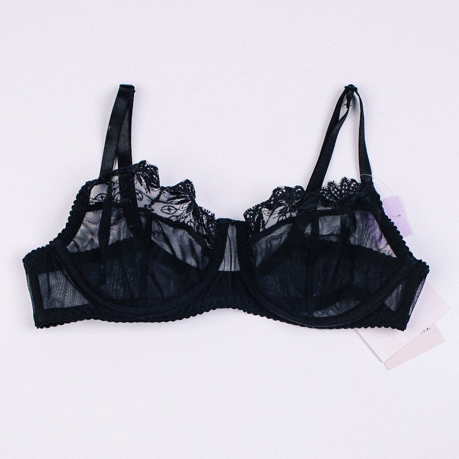 Nude black bra